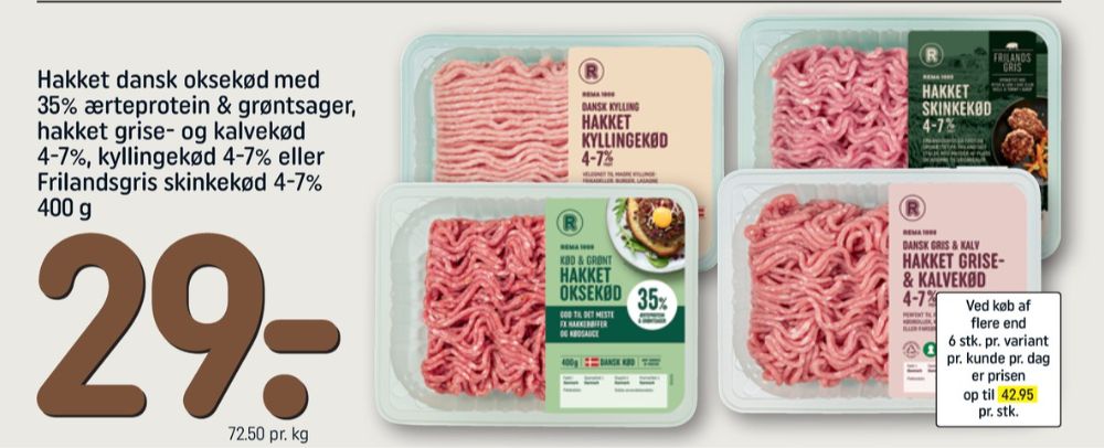Rema 1000, Hakket Okse og Grønt 35%