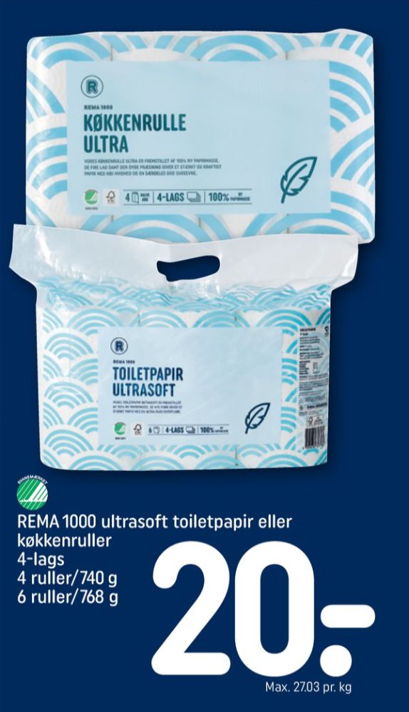 Rema 1000, Toiletpapir