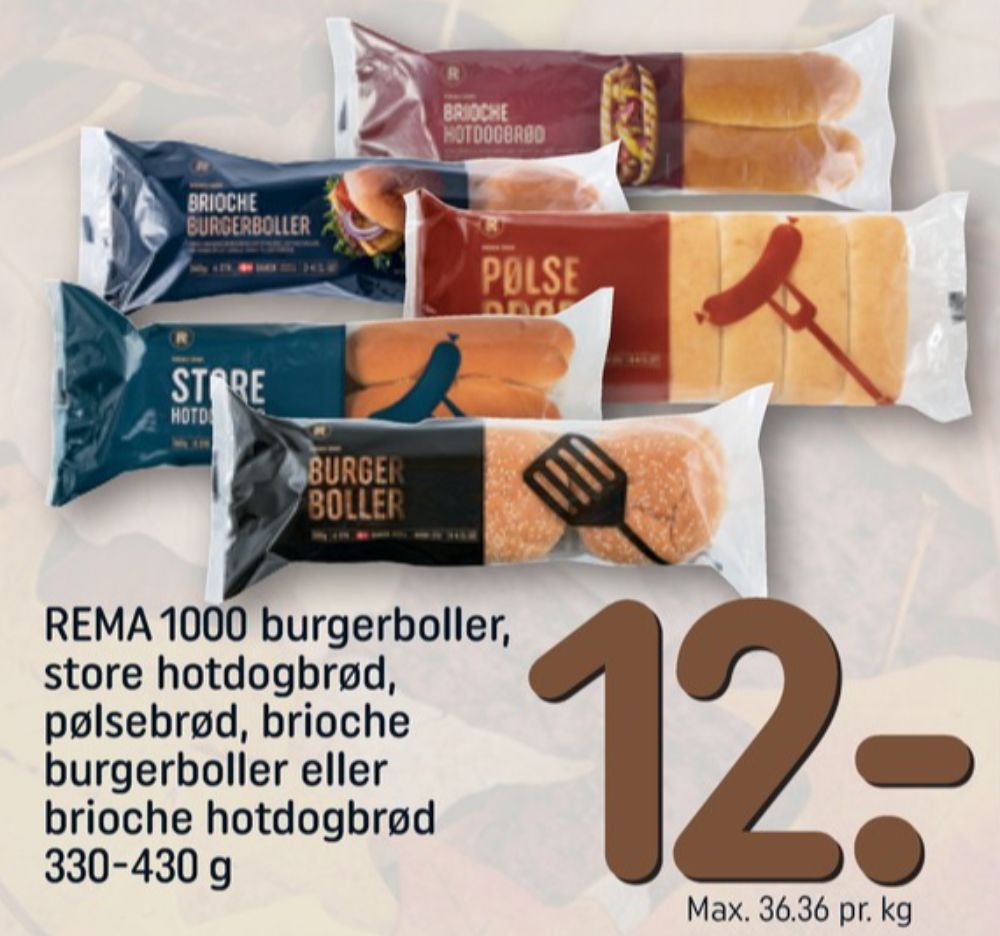 Rema 1000, Brioche Burgerboller