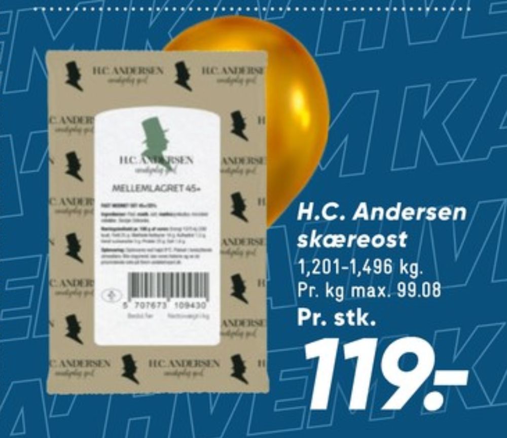 HC Andersen, Skæreost Mellemlagret 45+