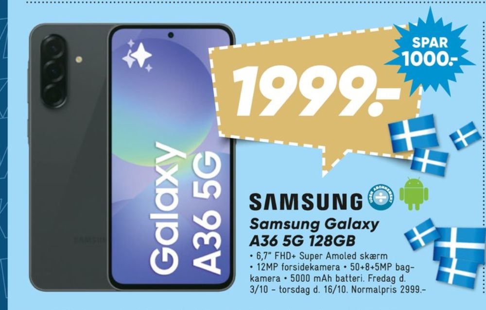 Galaxy Galaxy A36, Mobiltelefon
