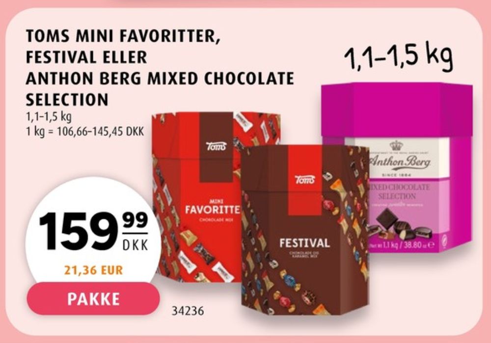 Anthon Berg Mixed Chocolate Selection, Dessertchokolade