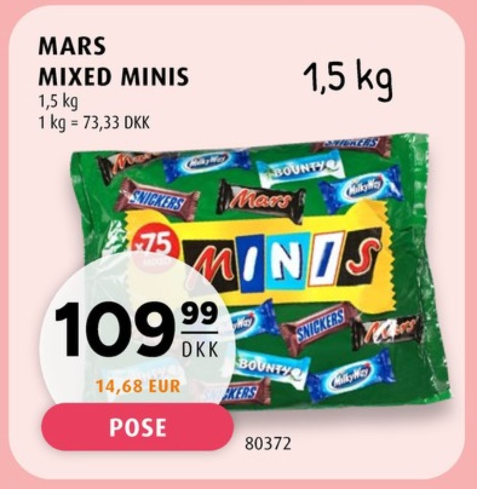 Mars Mixed Minis, Chokoladebar