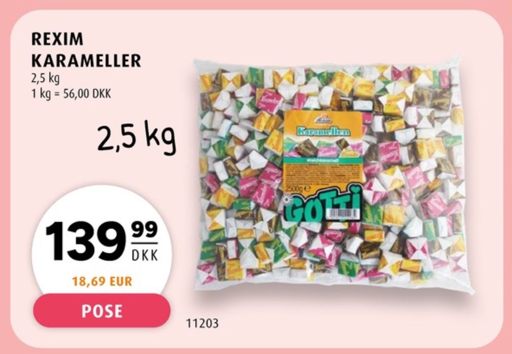 Rexim, Karameller