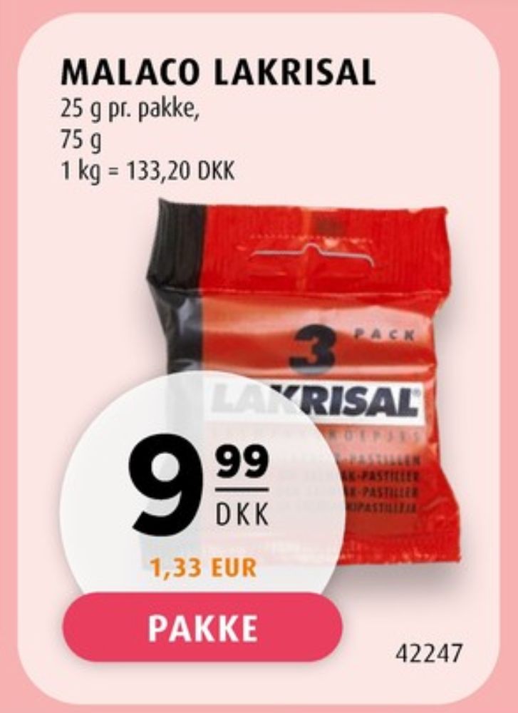 Lakrisal, Pastiller