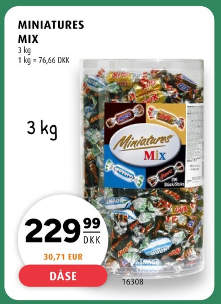 Miniatures, Dessertchokolade