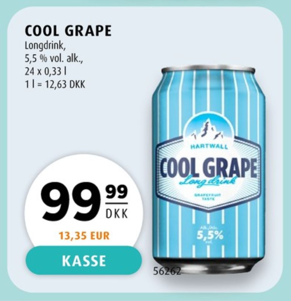 Hartwall Cool Grape Long Island, Cool Grape Long Island RTD 24 pk.
