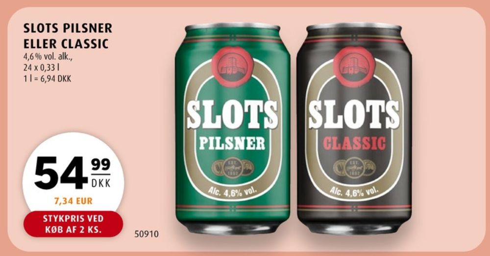Slots Pilsner, Øl 24 pk.
