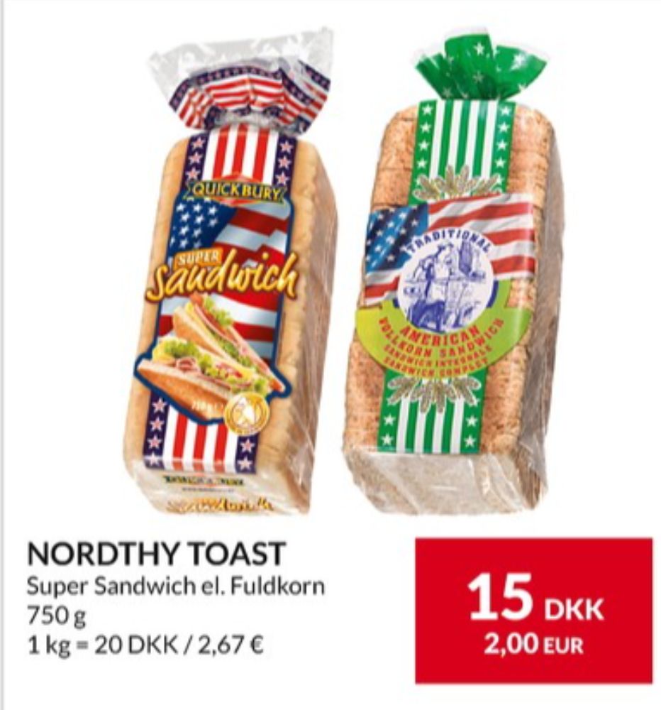 Quickbury, Sandwichbrød