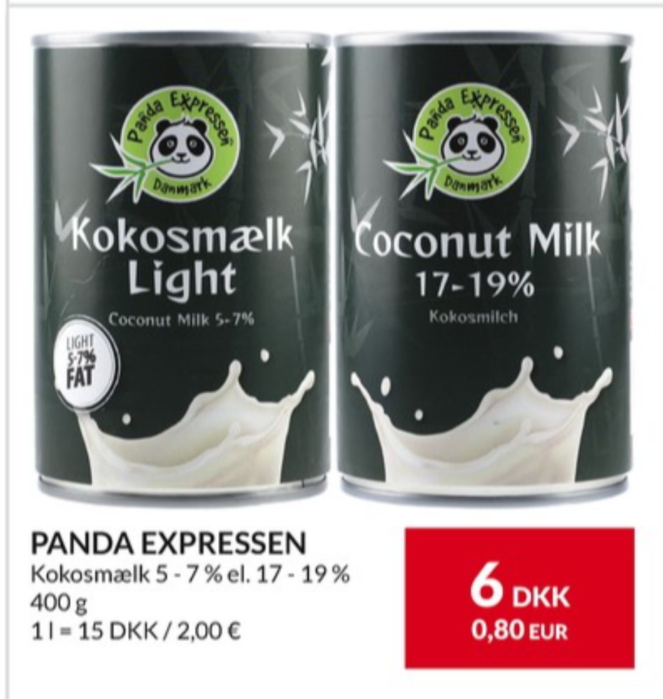Panda Expressen , Kokosmælk