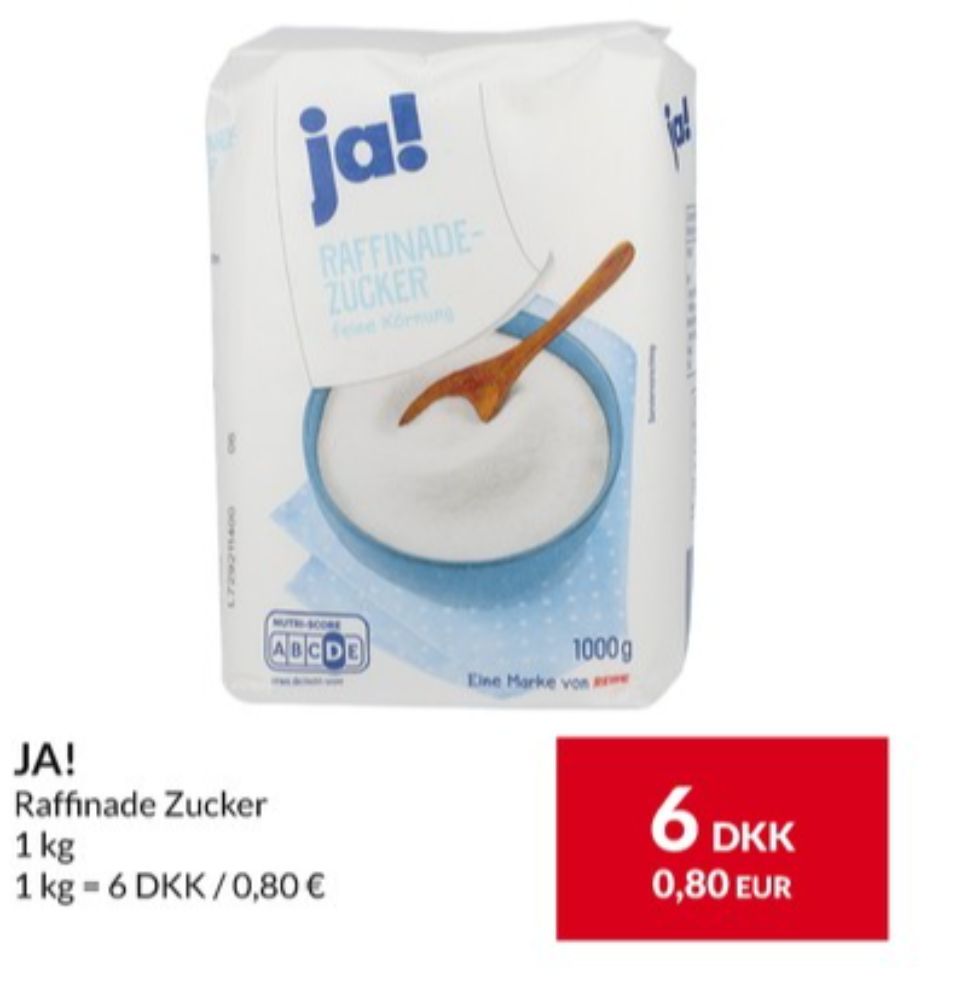 ja!, Sukker
