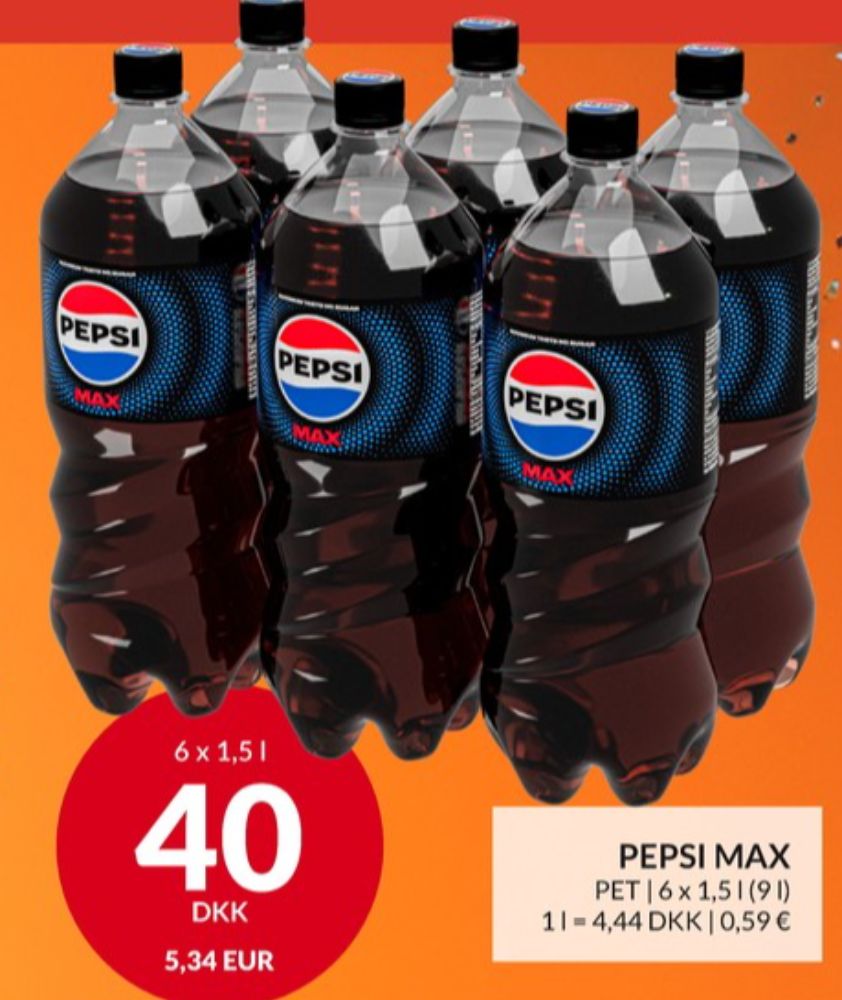 Pepsi Max, Cola 6 pk.