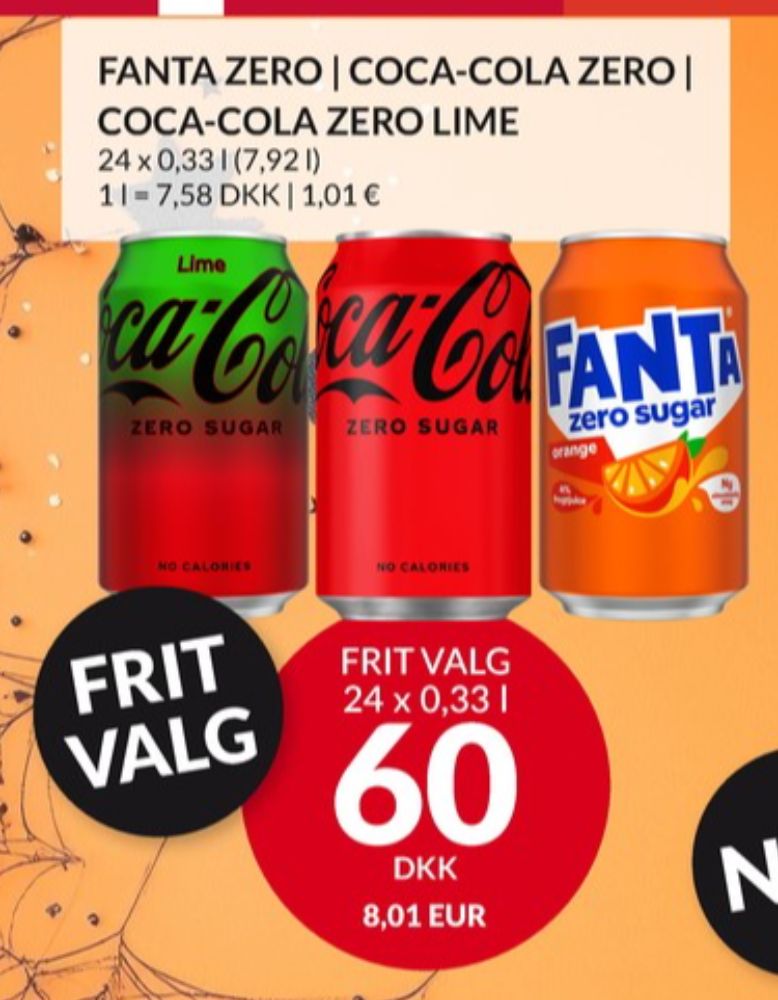 Coca Cola Zero Lime, Cola 24 pk.