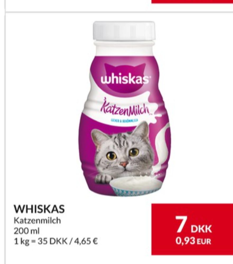 Whiskas, Kattemælk