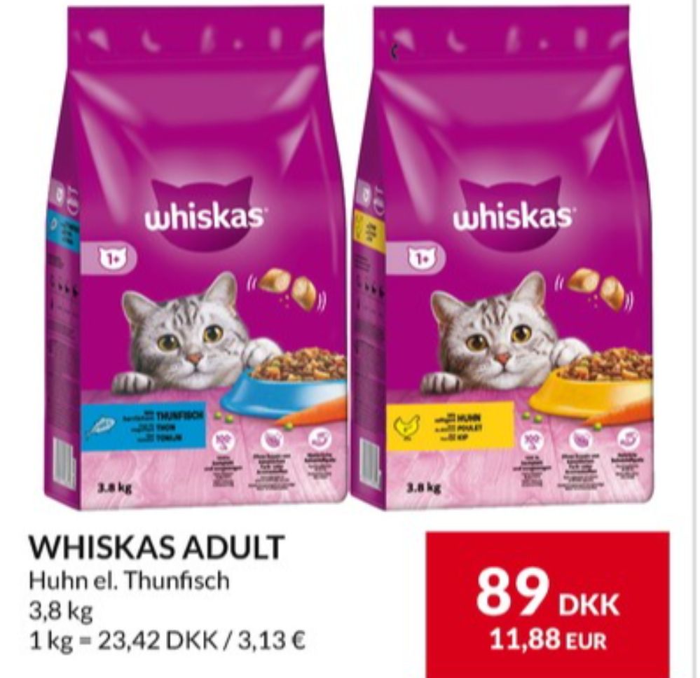 Whiskas, Kattefoder