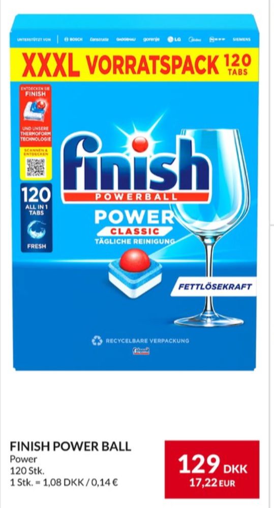 Finish, Maskinopvask-tabs