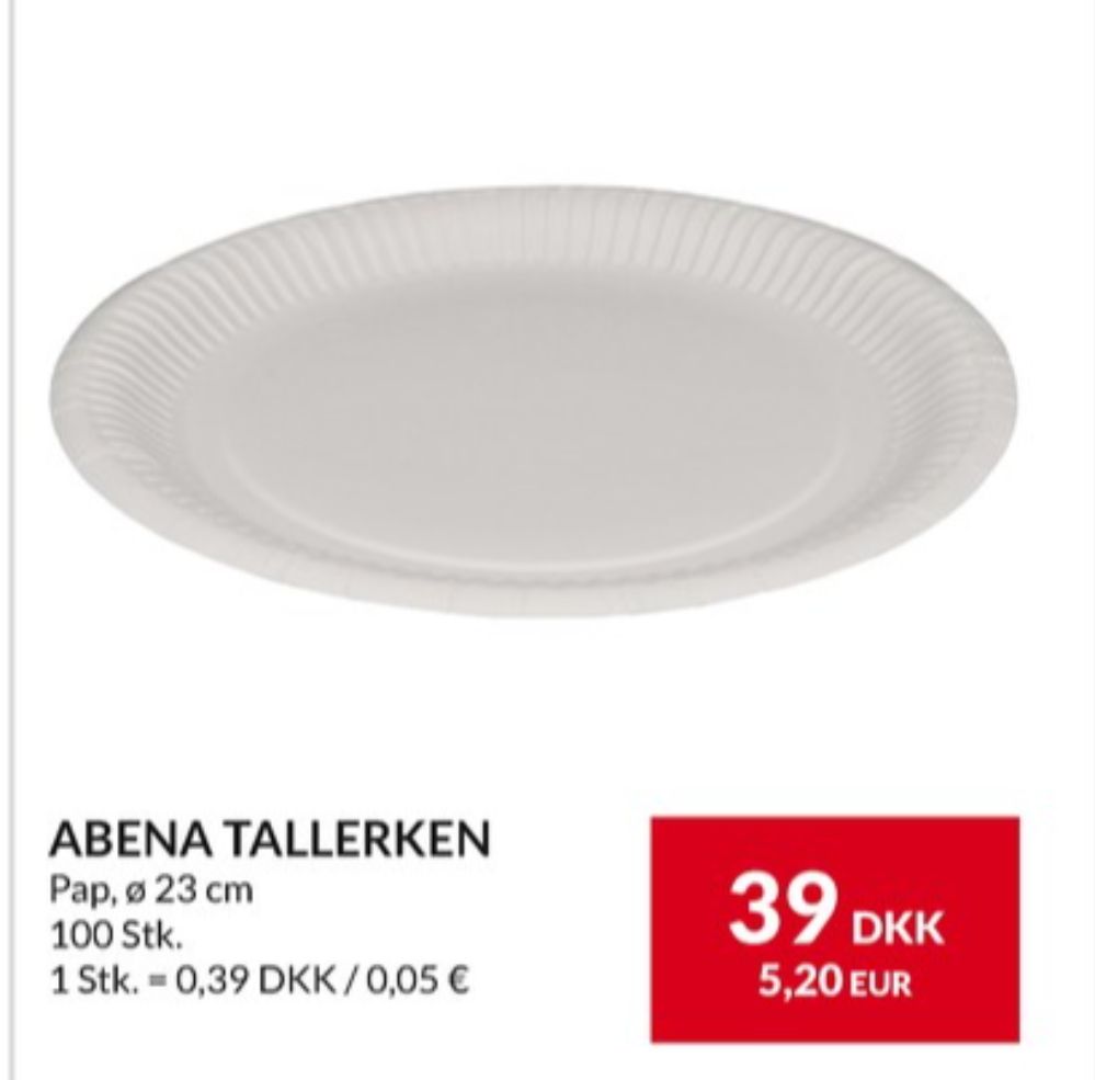 Abena, Engangstallerkner