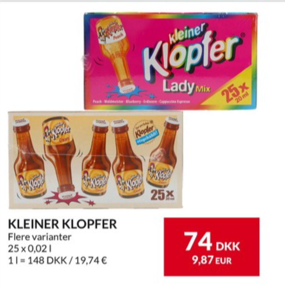 Kleiner Klopfer Cream, Shots