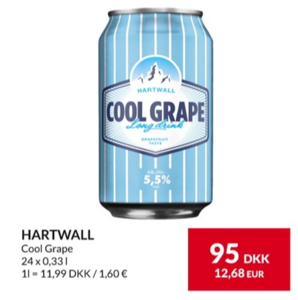 Hartwall Cool Grape Long Island, Cool Grape Long Island RTD 24 pk.