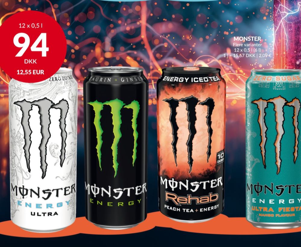 Monster Ultra Energy, Energidrik 12 pk.
