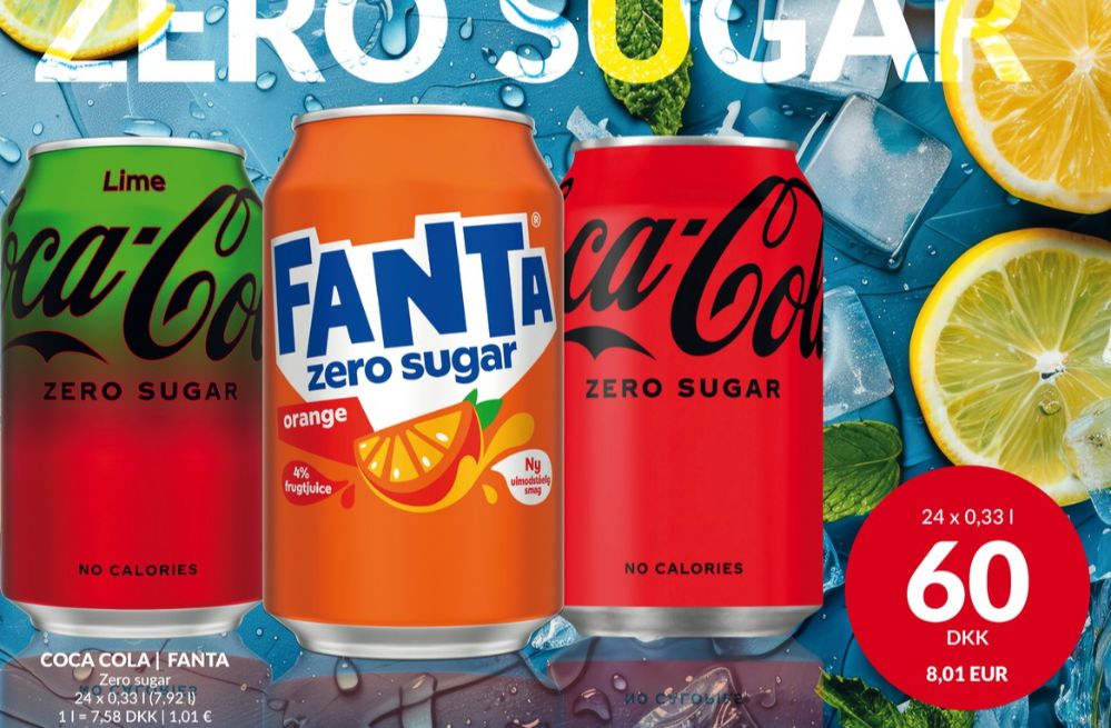 Coca Cola Zero Lime, Cola 24 pk.