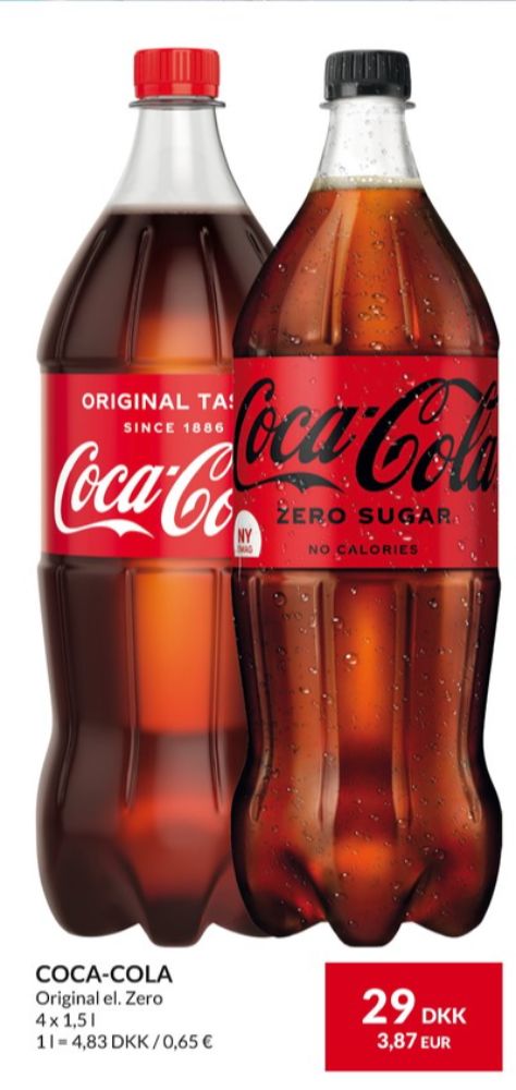 Coca Cola Zero, Cola 4 pk.