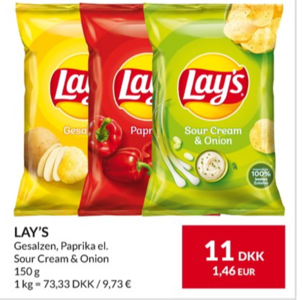 Lays, Sour Cream & Onion Chips
