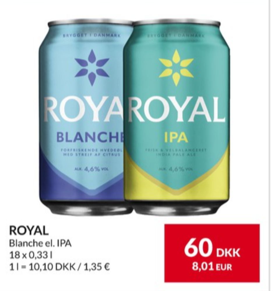 Royal Blanche, Øl 18 pk.