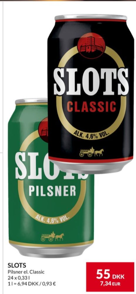 Slots Classic, Øl 24 pk.