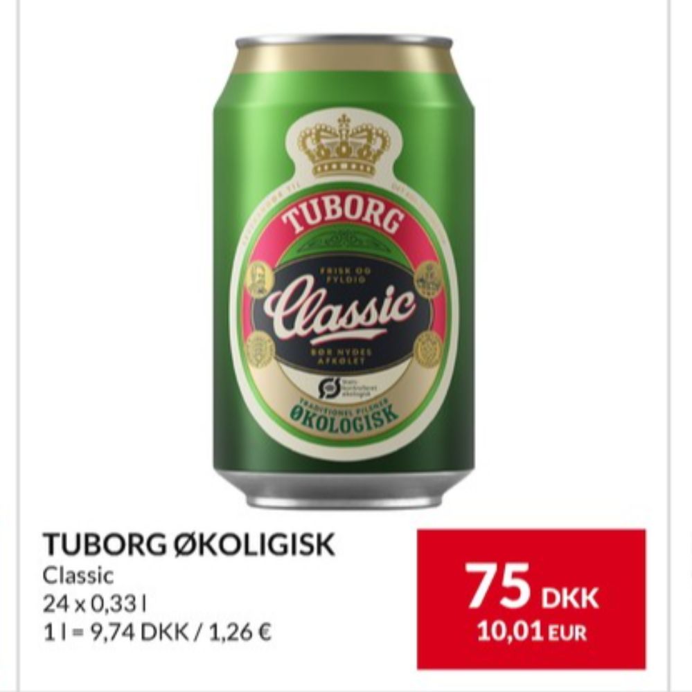 Tuborg Classic, Øl 24 pk.