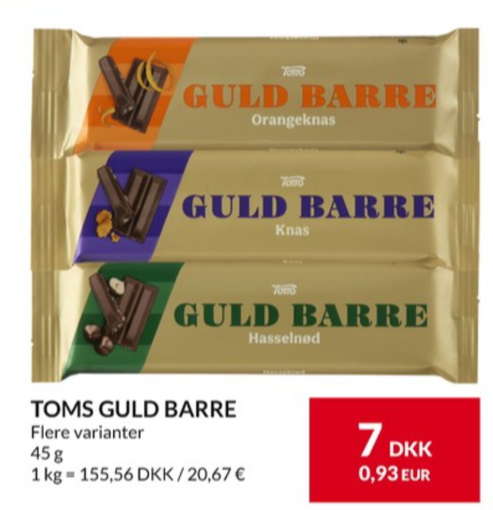 Toms Guldbarre, Chokoladebar Knas