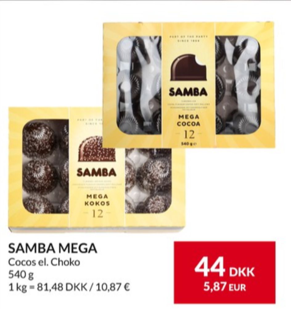Samba, Flødeboller Mega Cocoa