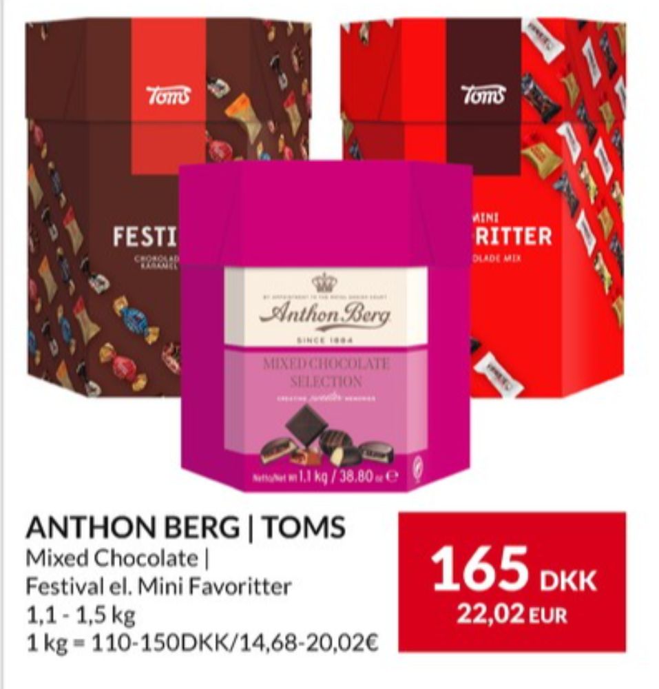 Toms Festival, Dessertchokolade