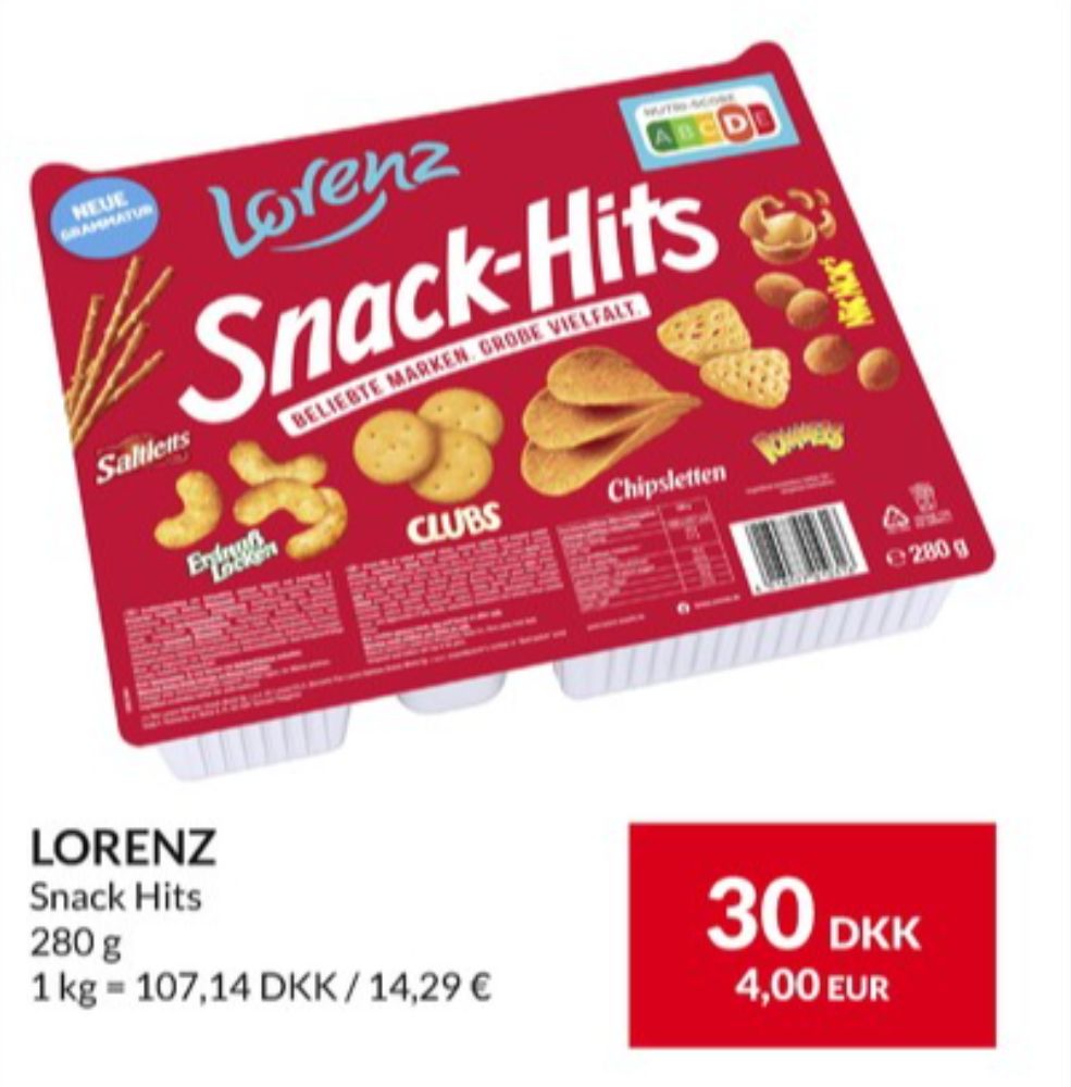 Lorenz Snack-Hits, Snacks