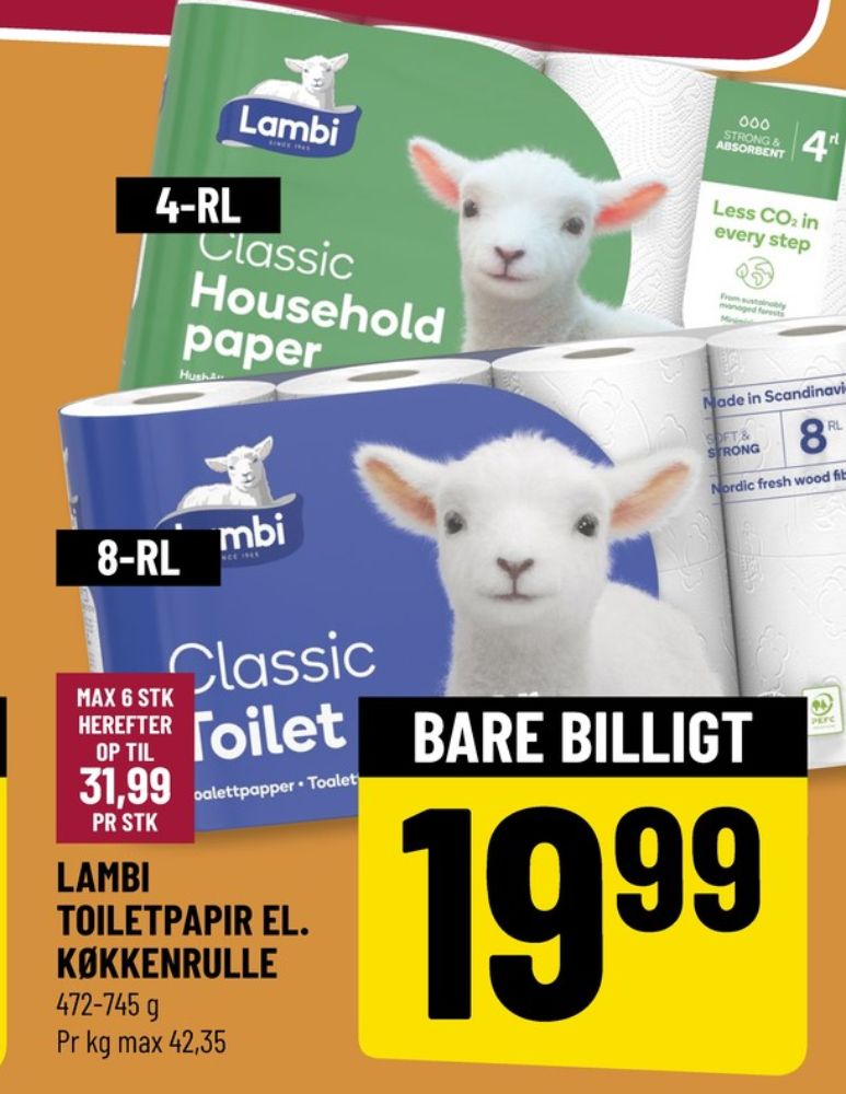 Lambi Classic, Toiletpapir
