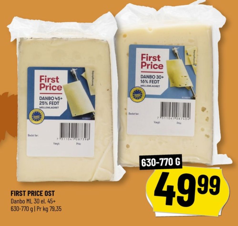 First Price, Skæreost Danbo 45%