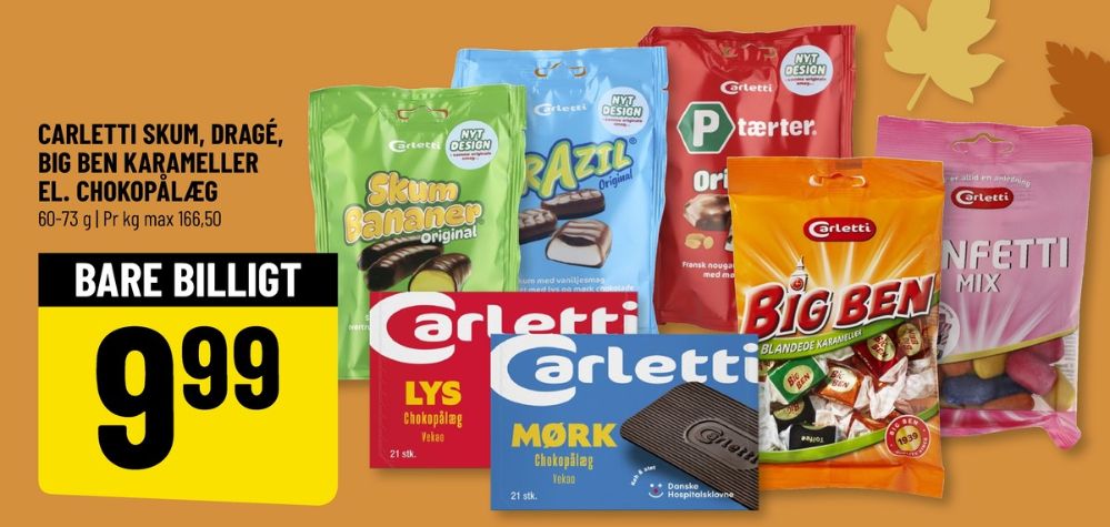 Carletti Den Mørke, Pålægschokolade Mørk