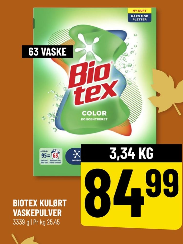 Biotex, Vaskepulver