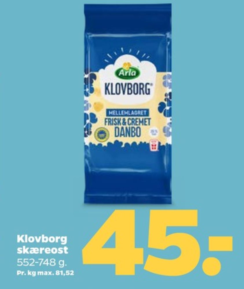 Klovborg, Skæreost Danbo Mellemlagret