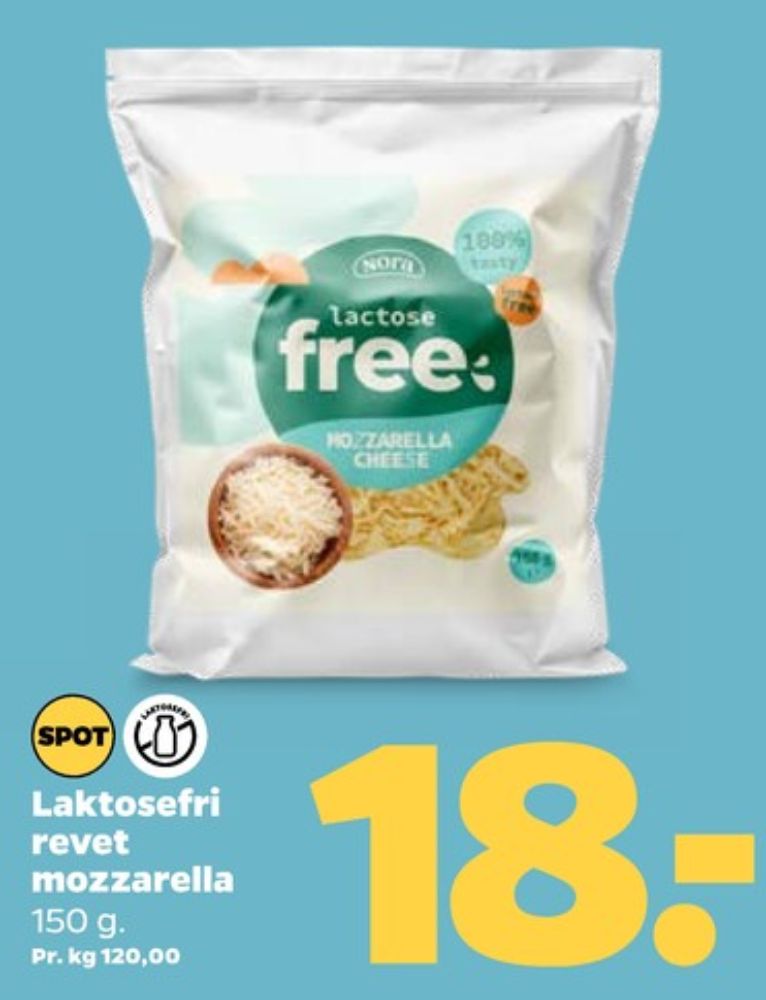 Nora, Mozzarella Laktosefri