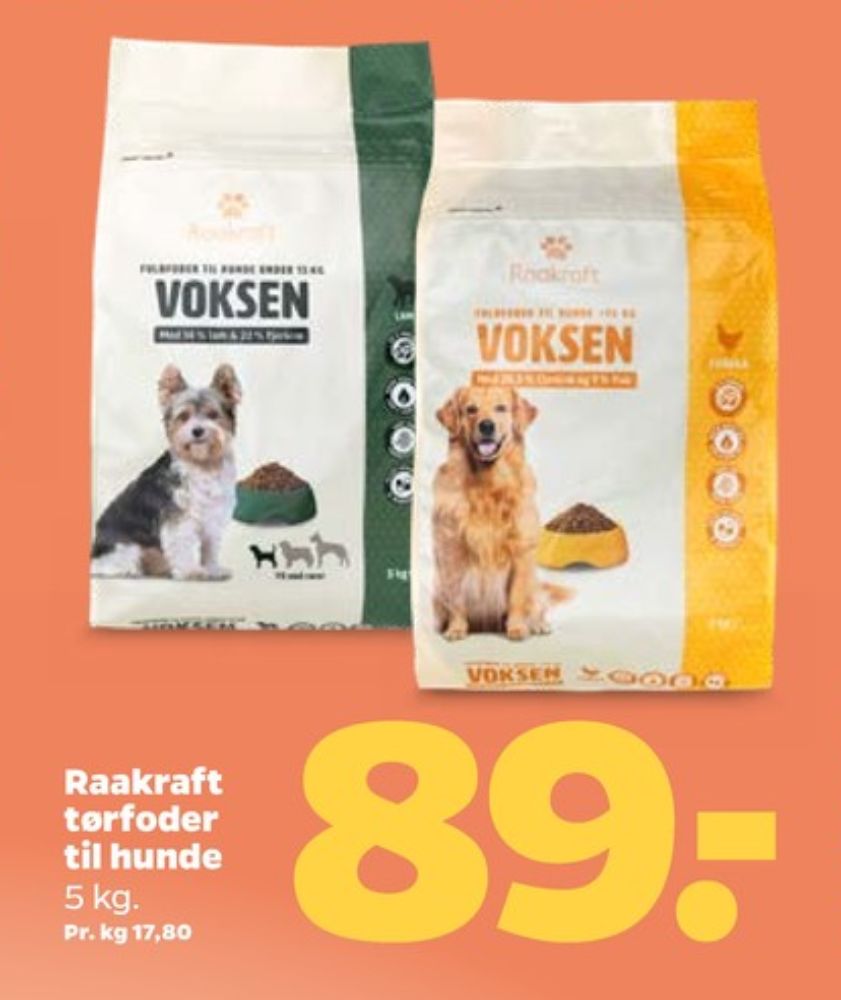 Raakraft, Hundefoder