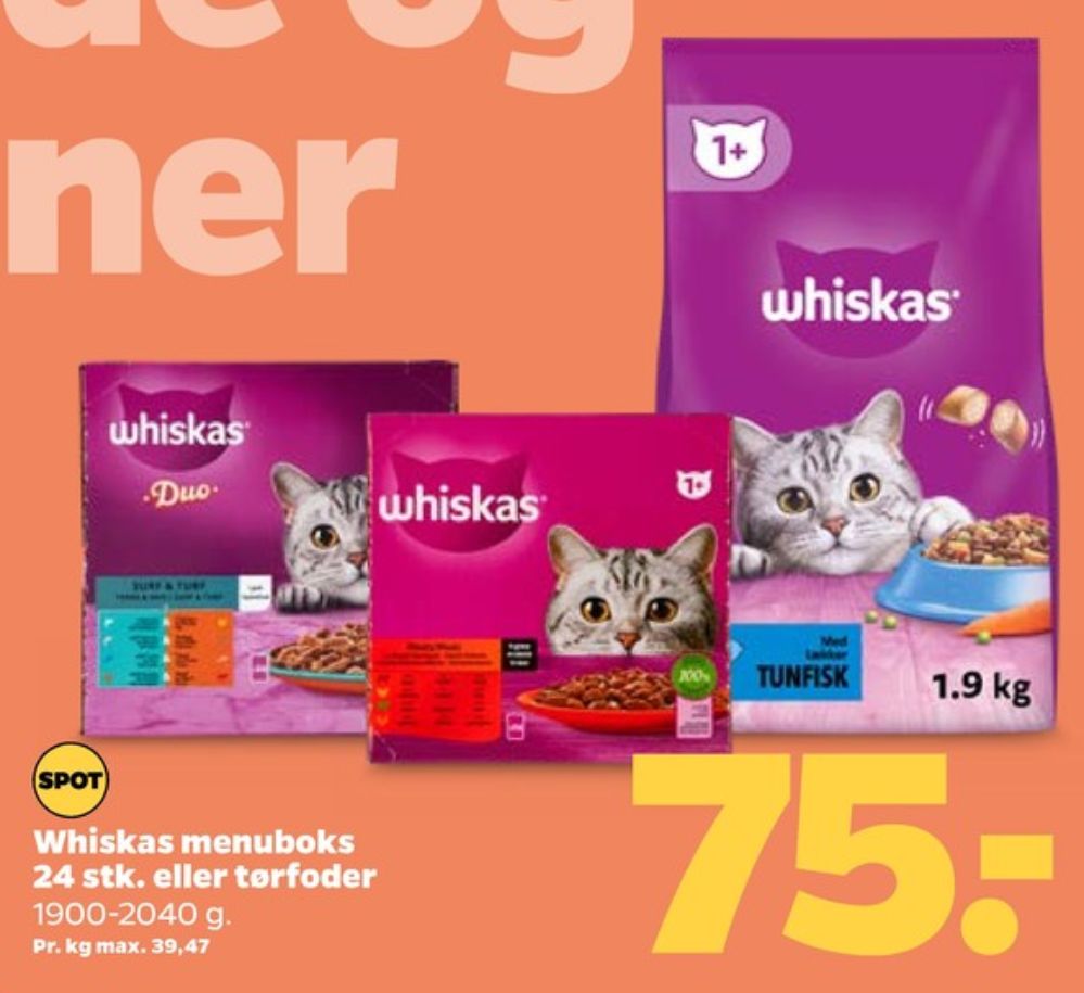 Whiskas, Kattefoder