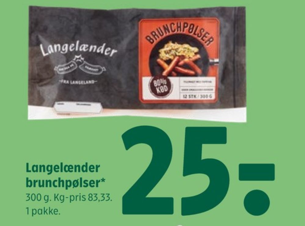 Langelænder, Brunchpølser