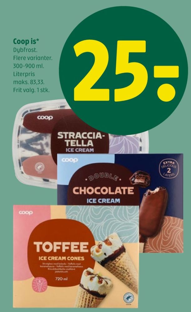 Coop 365, Stracciatella Flødeis