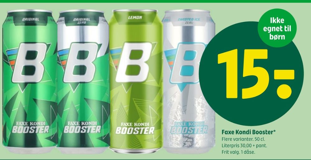 Faxe Kondi Booster Lemon, Energidrik