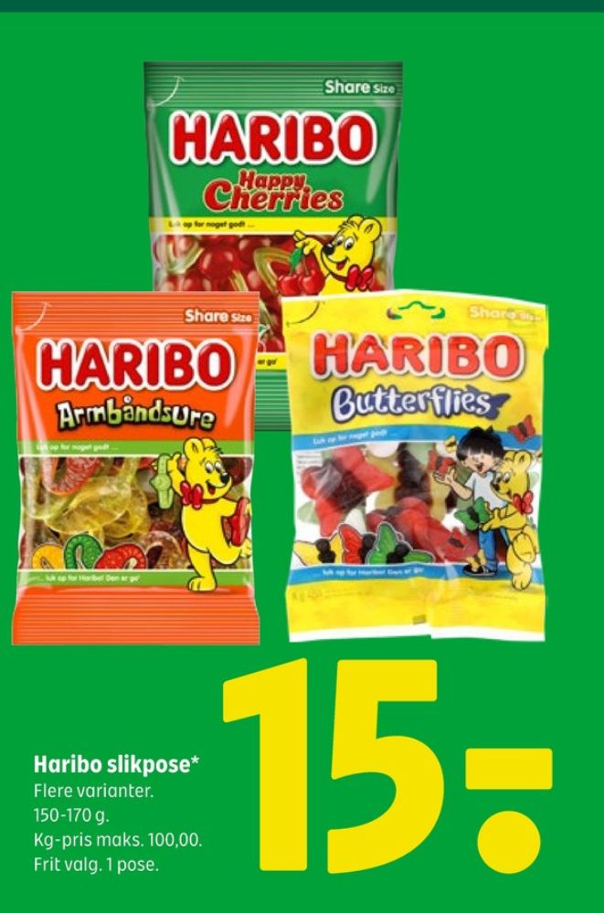 Haribo Armbåndsure, Slikposer
