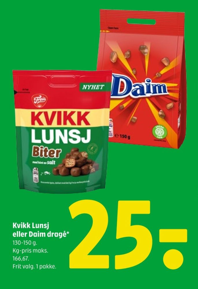 Freia Kvikk Lunsj, Chokoladebar Biter