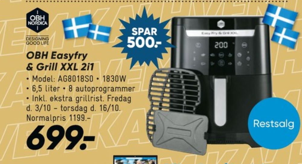 OBH Nordica, Airfryer
