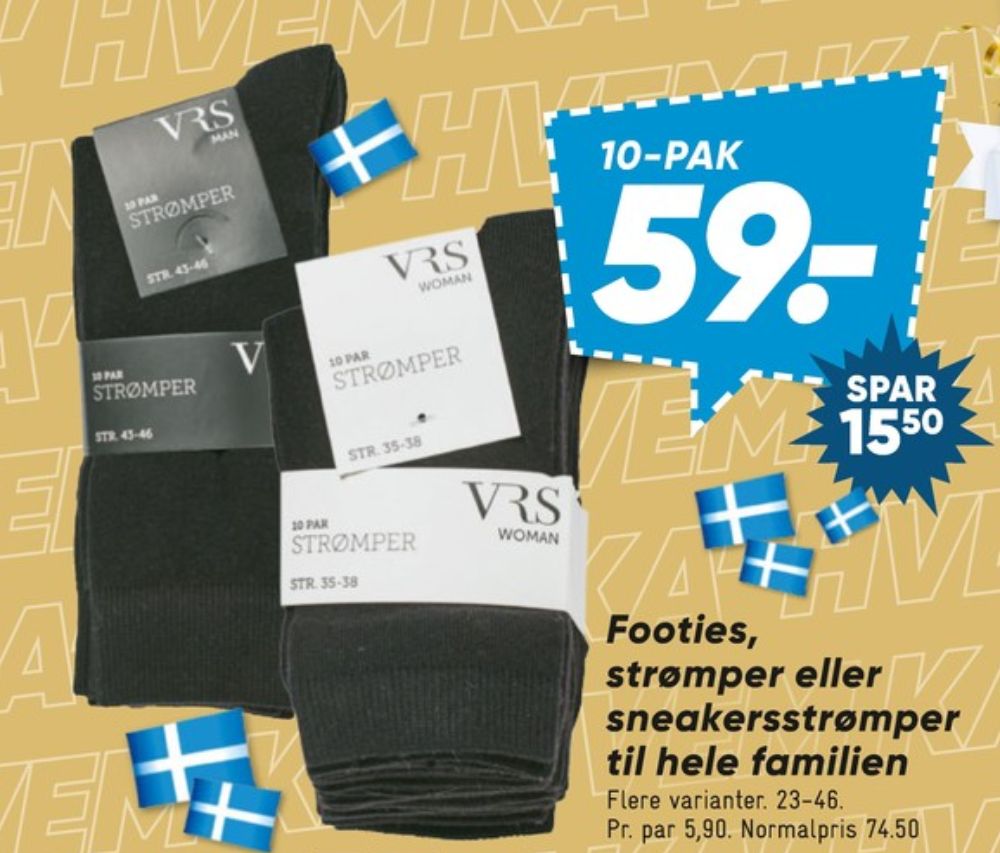 VRS Man, Strømper