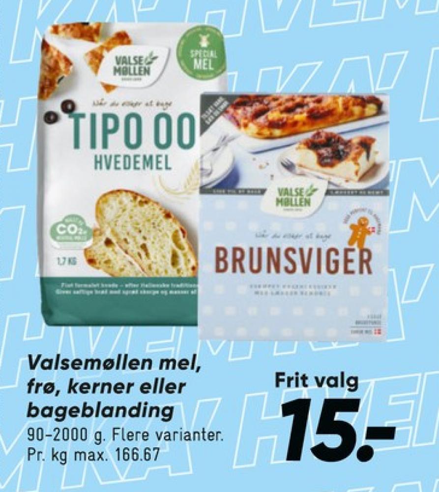Valsemøllen, Tipo 00 Hvedemel